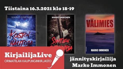 marko immonen ylilauta|KirjailijaLive: Marko Immonen